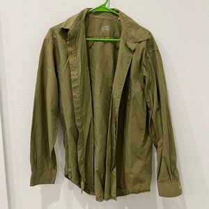 Men's Olive Button Up